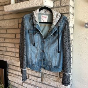 Mossimo denim and knit jacket